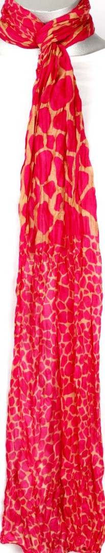 Printed viscose  scarf pink Style: SC/4095/PNK image 0